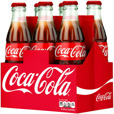 Coca-Cola Glass Bottles, 8 fl oz, 6 Pack