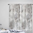 thumbnail image 4 of Grey Christmas Balls Kitchen Curtains 84 Inch Length, Farmhouse Curtains & Drapes, Xmas Balls Gray Rod Pocket Window Curtains for Living Room/Bedroom/Bathroom, 52" x 84", 2 Panels, 4 of 5