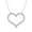 White Gold, variant on Aura - Open Heart Diamond Pendant Necklace (2.5ct )