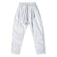 thumbnail image 5 of YIZYIF Kids Girls Boys Shiny Metallic Trousers Gymnastics Athletic Harem Pants Jazz Hip Hop Dance Costume, 5 of 7