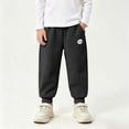 thumbnail image 5 of LUGOGNE Boys Jogger Pants Warm Fleece Lined Active Sweatpants Textured Kids Fall Winter Clothing with Pockets Black,Size 2 T, 5 of 9
