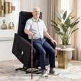 thumbnail image 2 of HOMCOM Fauteuil Releveur Inclinable pour Aînés avec Télécommande, Noir, 2 of 10