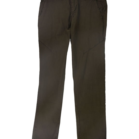 Rogue State Mens Solid Casual Trouser Pants, Brown, 33W x 34L