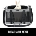 thumbnail image 6 of GORILLA GRIP Cat Carrier Portable Dog Kennel Up to 15 Lbs, Airline Pet Travel Bag, Gray, 6 of 10