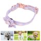 thumbnail image 1 of Collar para mascotas con flor de seis pétalos, ajustable, suave, cómodo, con flor grabada, polvo púrpura L, 1 of 13