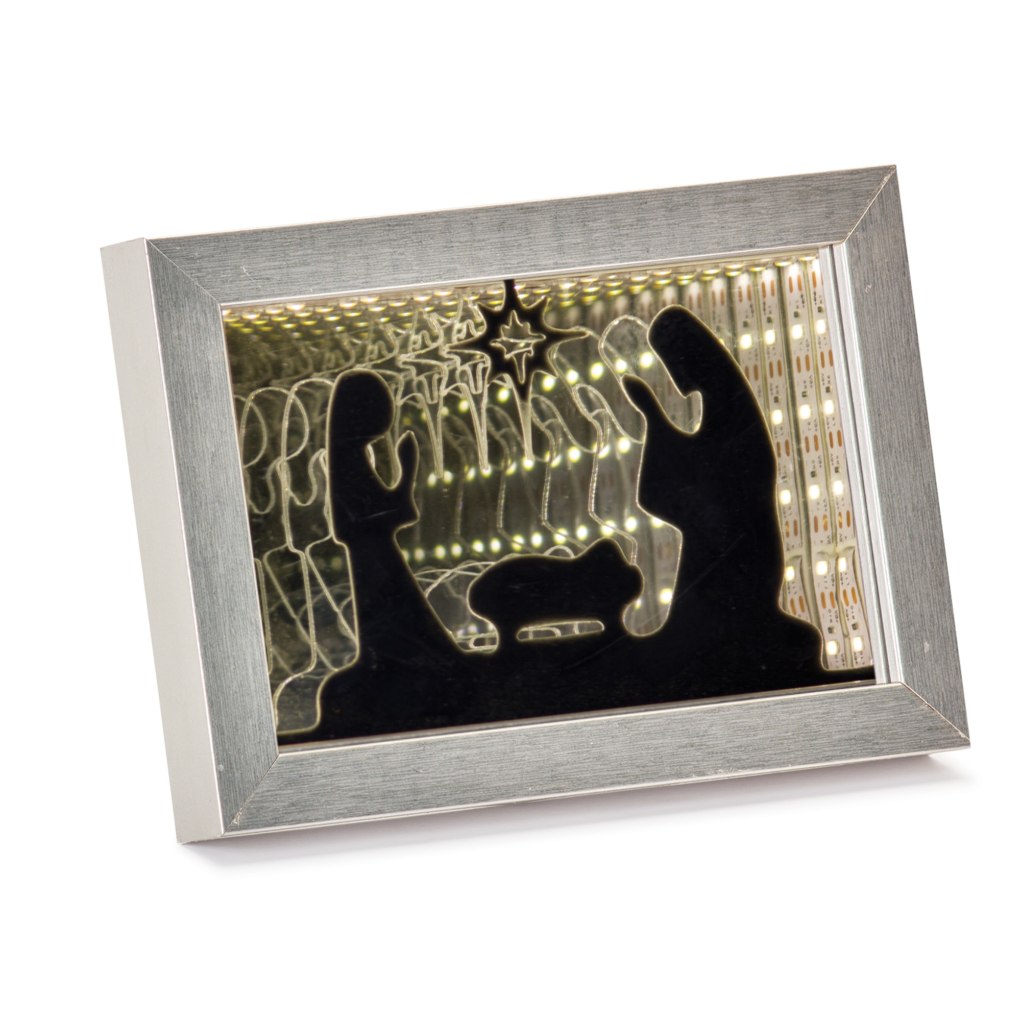 Samuel ALEXANDER 65cm Light-Up Nativity Scene - Infinity Mirror With Multi-Coloured LED Lights-479022