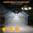 thumbnail image 3 of UME 2 Pack Solar Flood Lights, 3000 Lumen Waterproof Solar Motion Activated Security Light, 3 Modes for Outdoor Garden Garage Yard, Black, 3 of 8