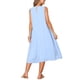 thumbnail image 3 of Vestidos de lino para mujer INSPIRE CHIC, con cuello redondo, corte holgado, sin mangas, vestidos de verano casuales con bolsillos, talla L, azul, 3 of 6