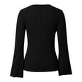 thumbnail image 4 of RUTAYY Women's T Shirt Ribbed Knit Slim Fit Long Sleeve Comfortable Soft Stretchable Basic Tops Everyday Casual Wear Fashion Travel Tshirts, 4 of 4