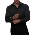 thumbnail image 3 of sogami Mens Long Sleeve Stretch Dress Shirts Wrinkle-Free Solid Button Down Shirts, 3 of 8