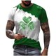 thumbnail image 1 of Camisetas Casuales Cuello Redondo Día de San Patricio Impresión Suéter, Manga Corta Blusa Deportiva para Hombres, 1 of 3