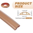 thumbnail image 2 of Uxcell Floor Cord Cover 10FT, Self Adhesive Cord Hider Floor Power Cord Protector Extension Cable Management Cable Recess 0.43" W x 0.28" H for Offices Exhibitions, Brown, 2 of 6