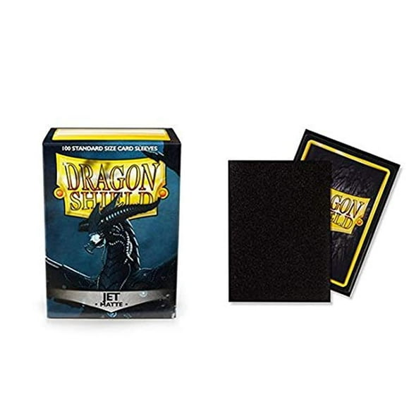 Fundas para tarjetas Dragon Shield Matte Jet Standard, 100 quilates