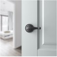 thumbnail image 2 of Baldwin Reserve Pvdectrr150 Privacy Decorative Lever Handle And Traditional Round Rose With 6Al Latch And Dual Strike Satin Nickel Finish, 2 of 3