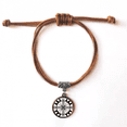 thumbnail image 1 of Ancient Egypt Pharaoh Pattern Bracelet Leather Hide Rope Wristband Brown Jewelry, 1 of 3