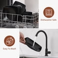 thumbnail image 3 of TINANA Wheat Straw Dinnerware Sets, Service for 4, 16 PCS Unbreakable Plastic Dinnerware, Dishwasher Microwave Safe - Black, 3 of 6