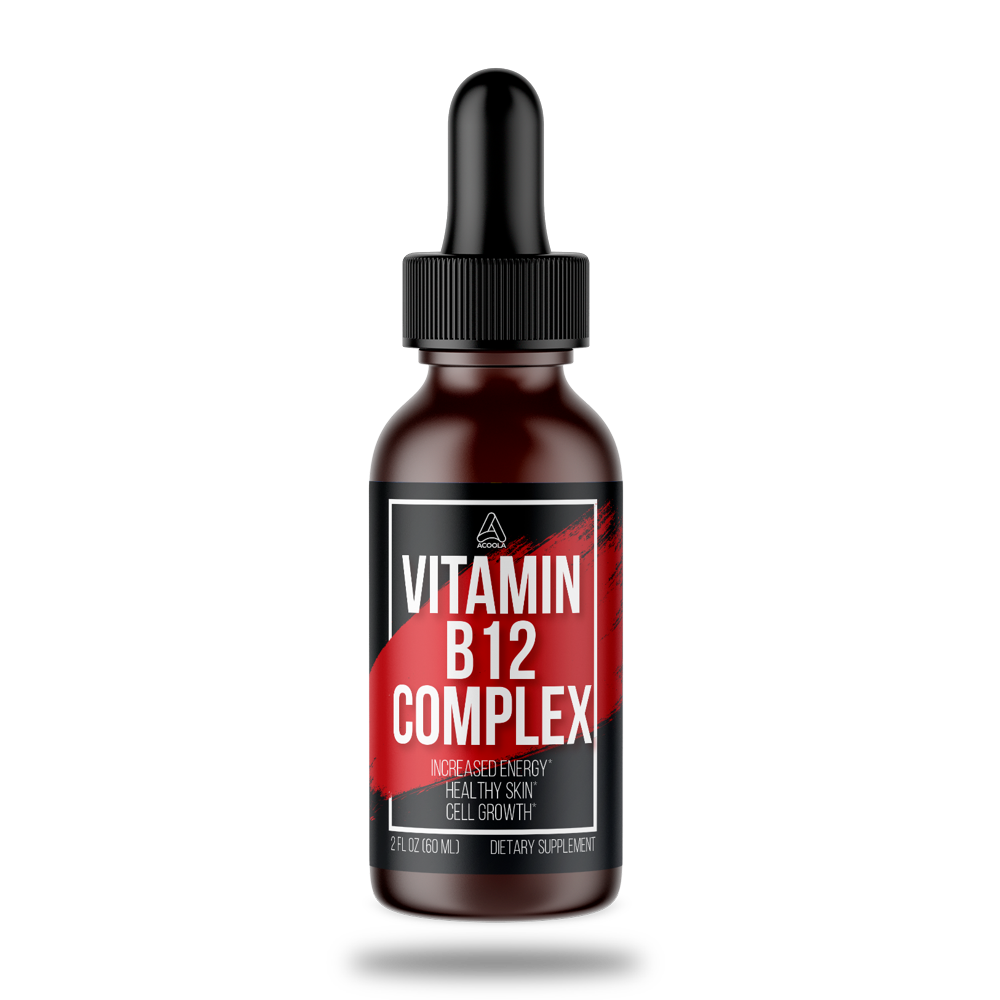 Acoola Liquid Vitamin B Complex (B12 Drops) Extra Strength Vitamin Liquid Methylcobalamin
