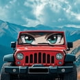 thumbnail image 3 of Yuyamidu Eyes Print Windshield Sun Visor Car Sun Shield for 2007-2018 Jeep Wrangler JK JKU & 1997-2006 Jeep Wrangler TJ LJ, 3 of 7