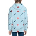 thumbnail image 6 of Pofeuu Syringe And Red Cross Print Teenage Zipper Hoodie Sweatshirts Hooded Casual Jackets With Pocket For Boys Girls-Small, 6 of 6