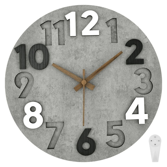 Large Wall Clock Without Ticking Noises Modern Kitchen Wall Clock Battery Operated for Office Home Kitchen Bedroom Living Room