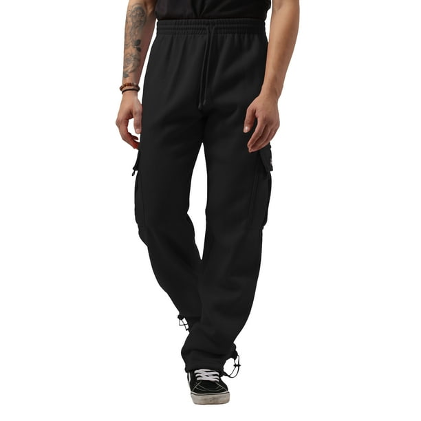 men's fleece cargo sweatpants heavyweight