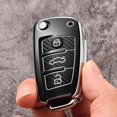 thumbnail image 4 of Funda para llave de coche para Audi A1 A3 A4 A6 Q3 Q5 Q7 S3 R8 TT Funda protectora de silicona TPU (C-Negro) Sincero Electrónica, 4 of 5