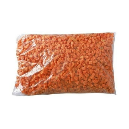 Commodity Vegetables Individual Quick Frozen 3/8 inch Diced Sweet Potato 5 Pound — 4 per case.
