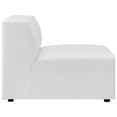 thumbnail image 3 of Modway Mingle Vegan Leather Armless Chair in White, 3 of 8