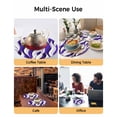 thumbnail image 2 of 13 Inch Round Placemats Set of 6, Purple White Moire Non Slip Heat Insulation PP Table Mats, Modern Abstract Art Elegant Washable Place Mats for Kitchen Dining Party Table Decor, 2 of 7