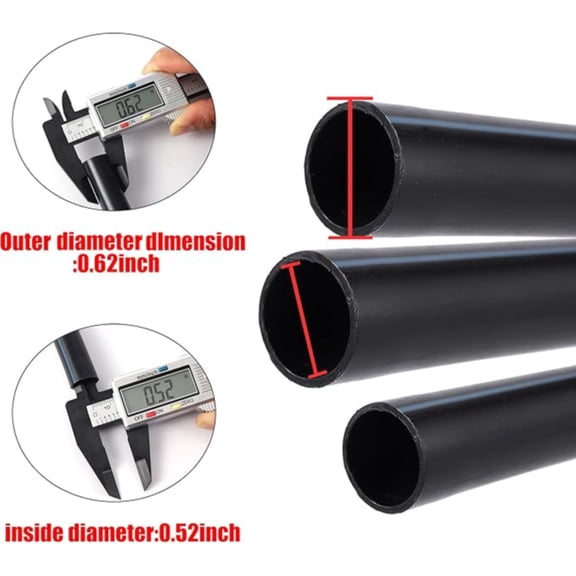 1/2 Inch Irrigation Fittings End Plugs, For 16mm Drip Tubing Connectors, Garden Watering System (Black)