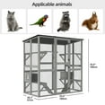 thumbnail image 3 of Uforic Cat Catio 4 Tiers Cat Enclosures House for Outdoor Indoor Cats with Weatherproof Roof, 3 Resting Rooms, 5 Platforms,71" H 71" L, 3 of 6