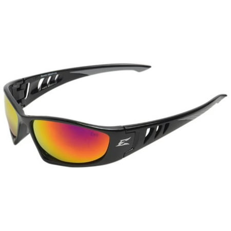 SBAP119 Baretti Safety Glasses, Black with Aqua Precision Red Mirror Lens, ANSI Z87.1 +2010Walmartpliant and Ballistic MIL_PRF 31013 3.5.1.1Walmartpliant By Edge Eyewear