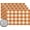 Orange and White, variant on Spring Placemats Set of 4 Buffalo Check Plaid Easter Table Mats Easter Decor Birthday Party Home Kitchen Table Decorations and Supplies-12×18''''