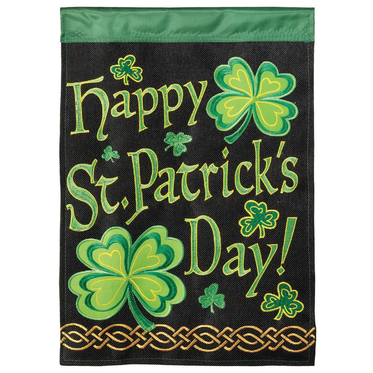 crochet st patricks day garden flag