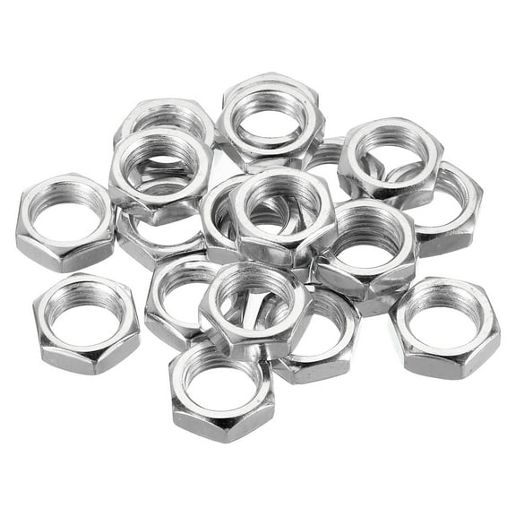 Uxcell M14x1.5 Steel Hex Nuts Zinc Plated Hardware Nuts Screw Bolt Fasteners 7mm Height 20 Pack