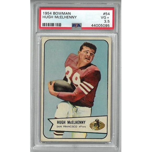 Athlon Sports CTBL-026775 Hugh McElhenny 1954 Bowman Football Card No.54 - PSA Graded 3.5 Very Good Plus - San Francisco 49ers