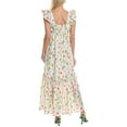 thumbnail image 2 of CROSBY by Mollie Burch womens  Byrdie Linen-Blend Midi Dress, l, White, 2 of 3