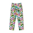 thumbnail image 4 of Goofa Watercolor Flowers Printed Soft Pajama Pants for Men, Wide Leg Comfy Casual Lounge Yoga Pants-Small, 4 of 9
