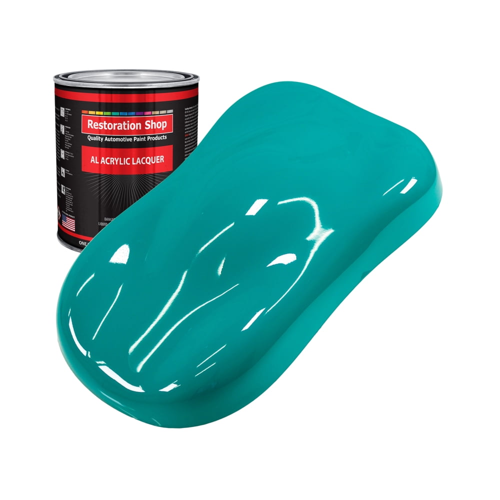 Restoration Shop Deep Aqua Acrylic Lacquer Auto Paint Quart Paint