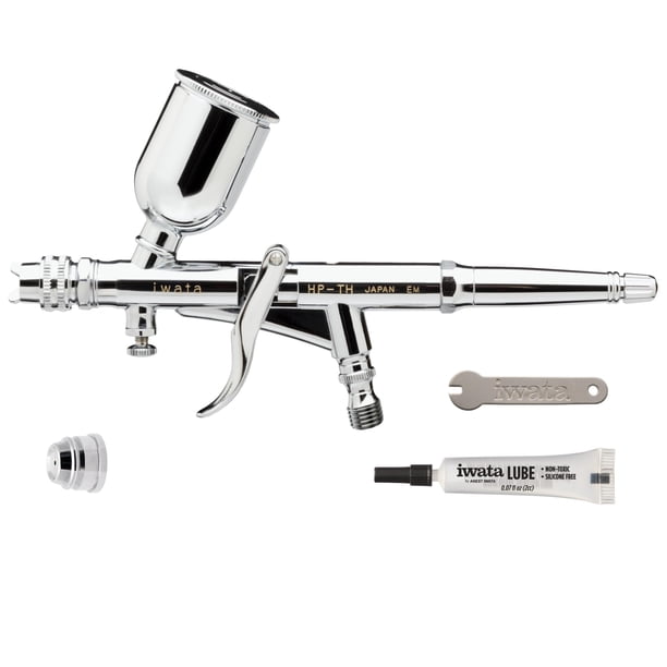 Pistola de aerógrafo Iwata HP-TH Gravity Feed Dual Action, vaso de 15 ml