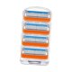 thumbnail image 2 of 4 Uds recambios de cuchillas de afeitar piezas de repuesto cartuchos de afeitadora de repuesto recargables Naranja, 2 of 8