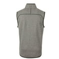 thumbnail image 3 of Men's Cutter & Buck Heather Gray Air Force Falcons Mainsail Sweater-Knit Big & Tall Full-Zip Vest, 3 of 3