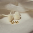 thumbnail image 3 of 0.50 Carat Round Cut Natural Moissanite Huggie Women Hoop Earrings 14K Yellow Gold Plated, 3 of 5