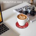 thumbnail image 6 of Red Snowflake Christmas Coasters Set of 2, Absorbent Coasters for Drinks, Winter Xmas Star Snowflake Coaster for Desk Coffee Table Protection, Home Decor House Warming Gifts 4", 6 of 8