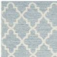 thumbnail image 4 of SAFAVIEH Montauk Crispian Geometric Quatrefoils Cotton Area Rug, Light Blue/Ivory, 6' x 6' Square, 4 of 5