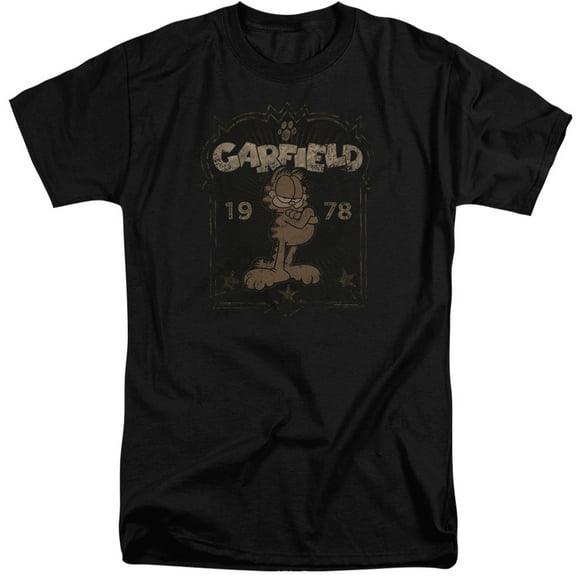 Garfield Est 1978 S/S Adult Tall 18/1 T-Shirt Black