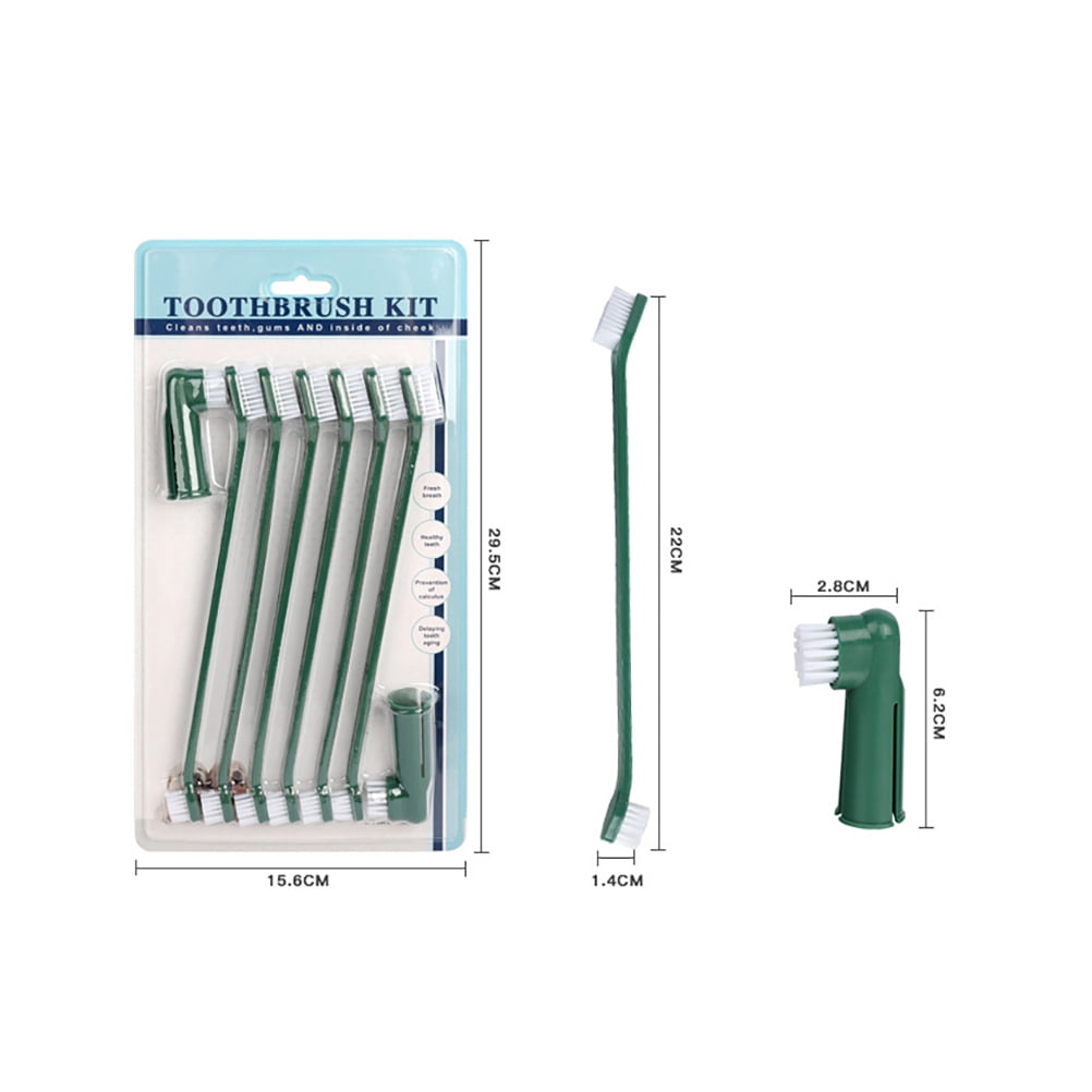 1 Set Dog Toothbrush Kit Puppy Oral Care Kit Pet Finger Toothbrush Pet Tooth Clean Tool Walmart