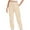 Khaki, variant on TOPUUTP Womens High Waisted Casual Elastic Waist Drawstring Twill Pants Straight Leg Lightweight Cotton Trousers with Pockets