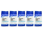 5 Pack Quality Choice Epsom Salt Soaking Solution/Saline Laxative 16 Oz Each