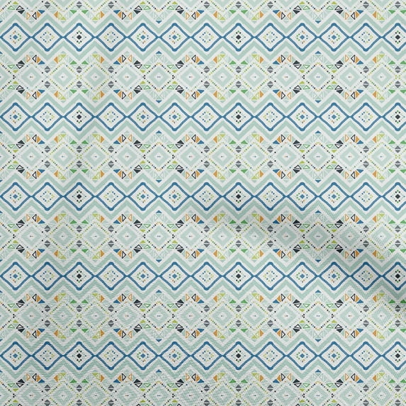 oneOone Cotton Flex Light Mint Green Fabric Geometric Quilting Supplies Print Sewing Fabric By The Yard 40 Inch Wide-66